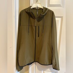 REI Co-op Lightweight Hooded Zip Jacket – Men’s XL – Olive Green